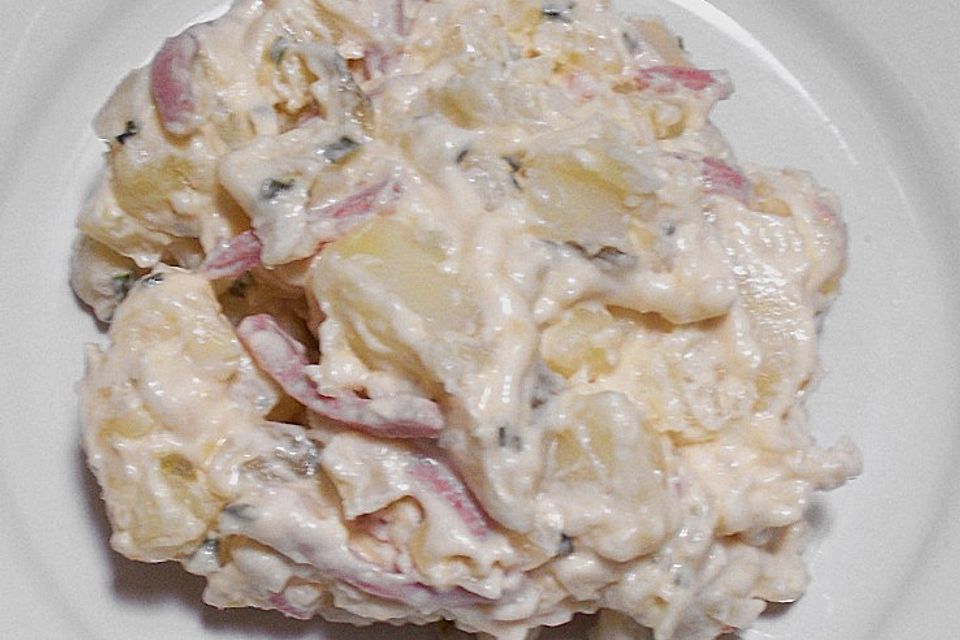 Kartoffelsalat nach Mutters Art mit Fleischsalat