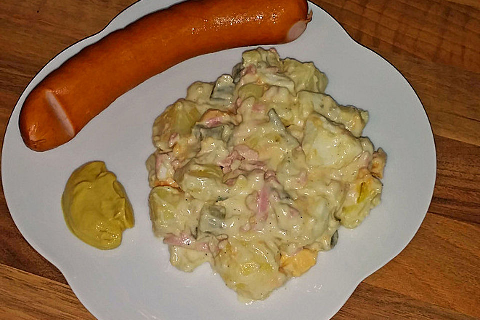 Kartoffelsalat nach Mutters Art mit Fleischsalat