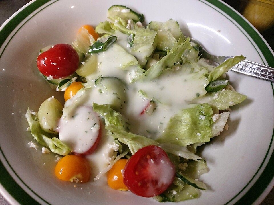 Gemischter Salat mit Joghurtdressing von Klaviklax| Chefkoch