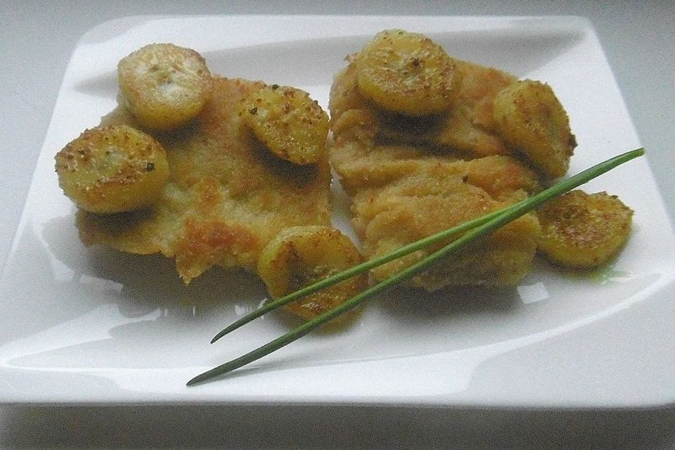 Seelachsfilet mit Currybananen