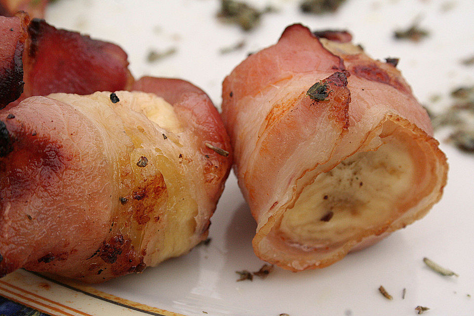 Gegrillte Speck-Bananen Happen mit Pfiff