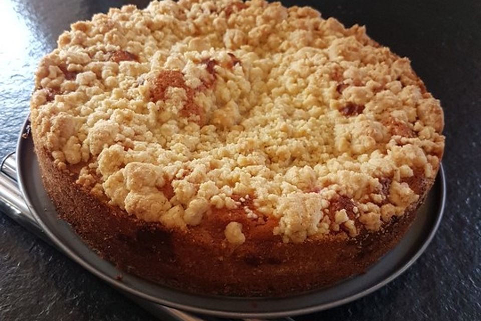 Ribisel-Topfen Kuchen mit Streuseln