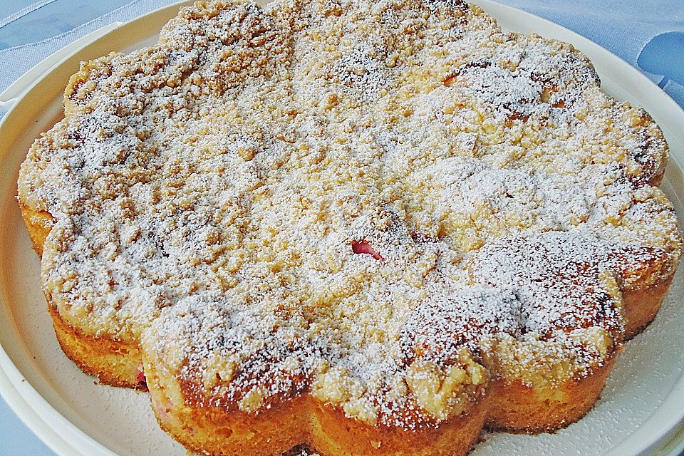 Ribisel-Topfen Kuchen mit Streuseln