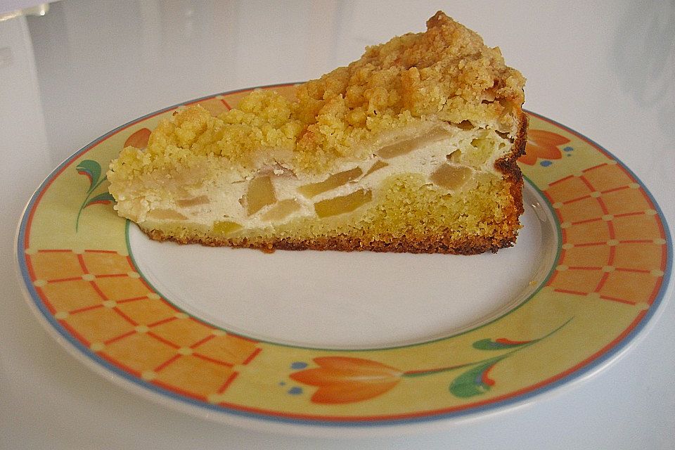 Ribisel-Topfen Kuchen mit Streuseln