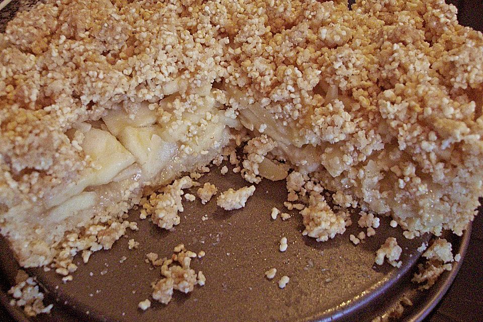 Tarte mit Amaranth und Äpfeln