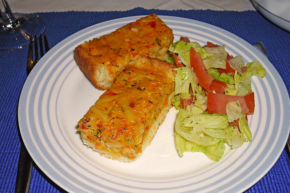 Quiche mit Schinken und Gemüse