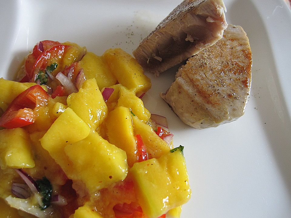 Mango in scharfer Salsa mit gedünstetem Thunfischfilet von Corela1 ...
