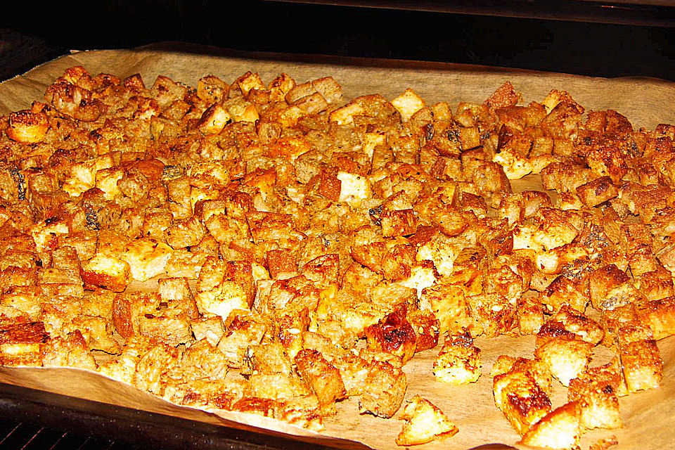Croutons aus dem Backofen