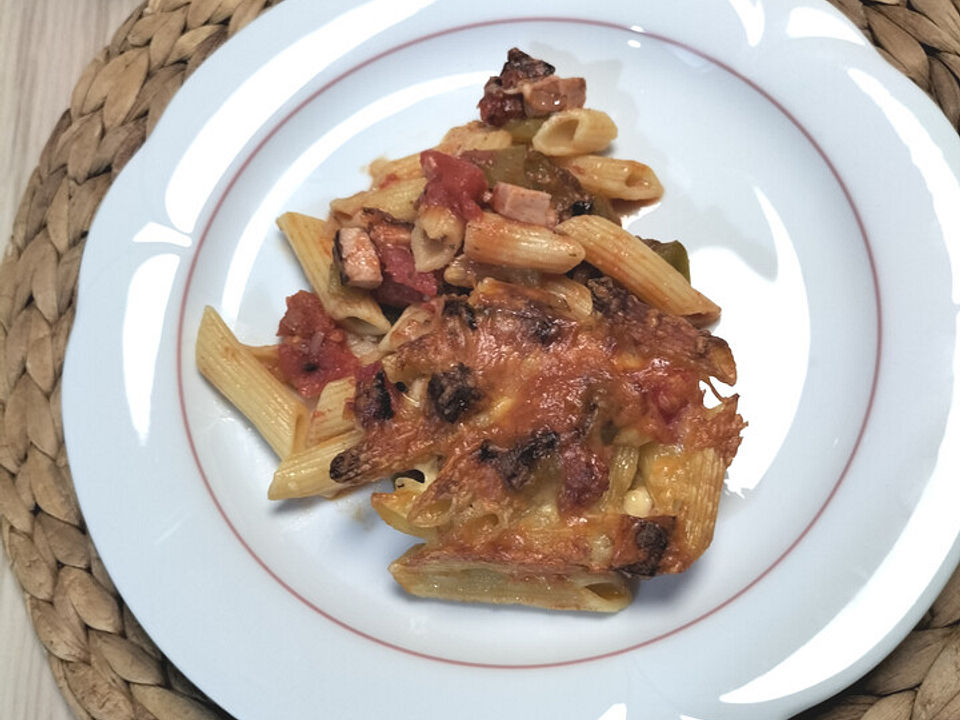 Leckerer Nudelauflauf mit Fleischkäse/Leberkäse von danny1979| Chefkoch