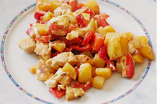 Bratkartoffeln mit Paprika und Feta| Chefkoch