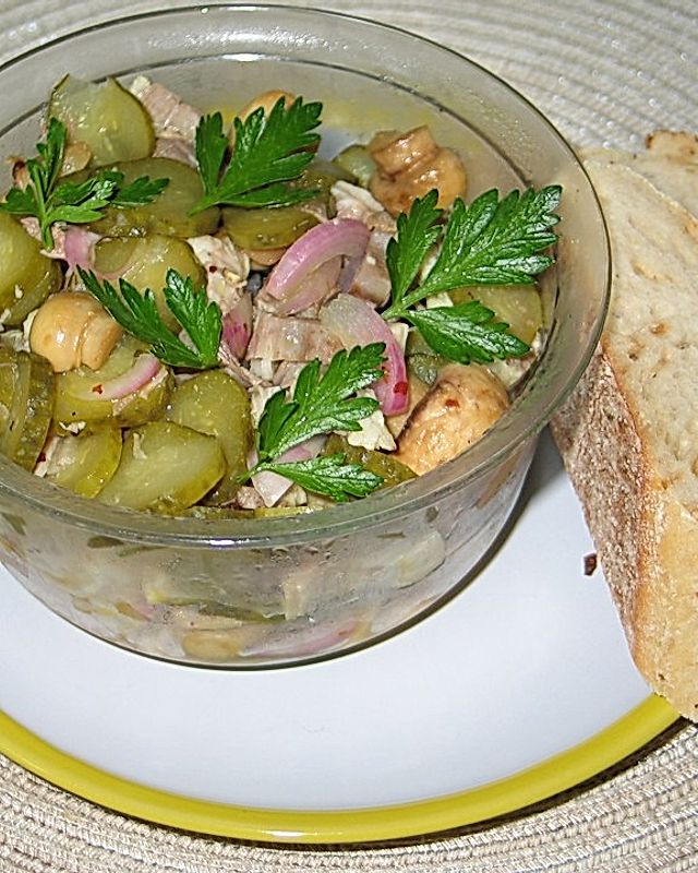 Champignon-Rindfleisch Salat