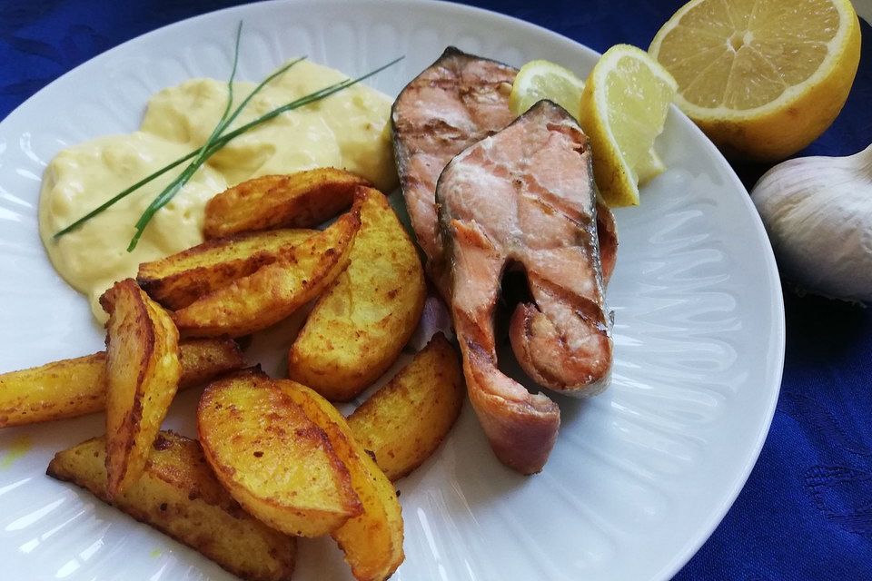 Lachskoteletts mit Limettenmarinade vom Kugelgrill