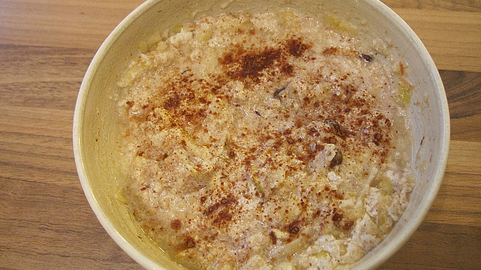Auroras warmes Apfelmüsli nach Bircher-Art - auch für Apfel-Allergiker ...