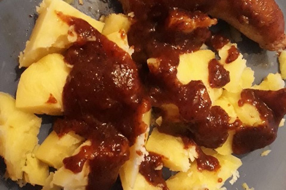 Bratwurst mit Biersoße Bratwurst mit Biersoße