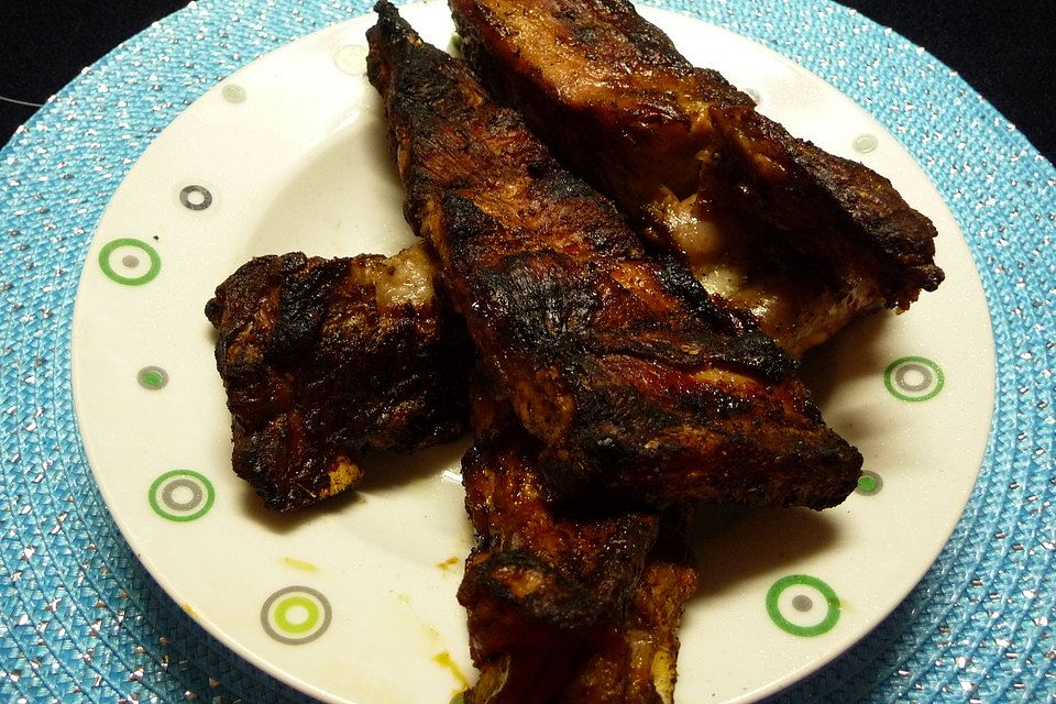 Gegrillte Spare Ribs