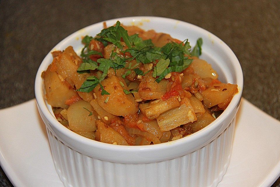 Baingan Tamatar - Auberginencurry aus Pakistan