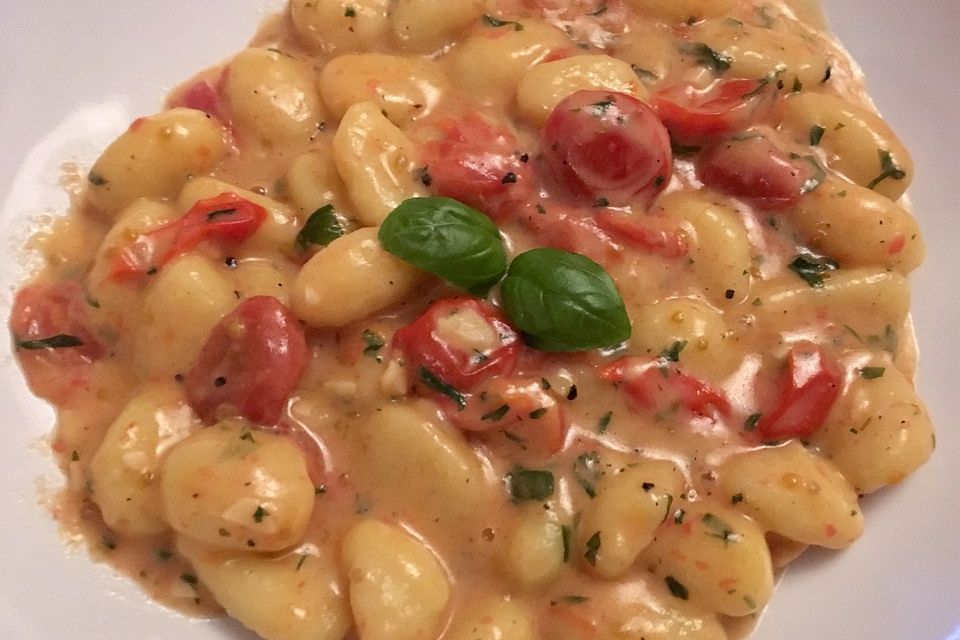 Gnocchi mit Tomaten und Mozzarella