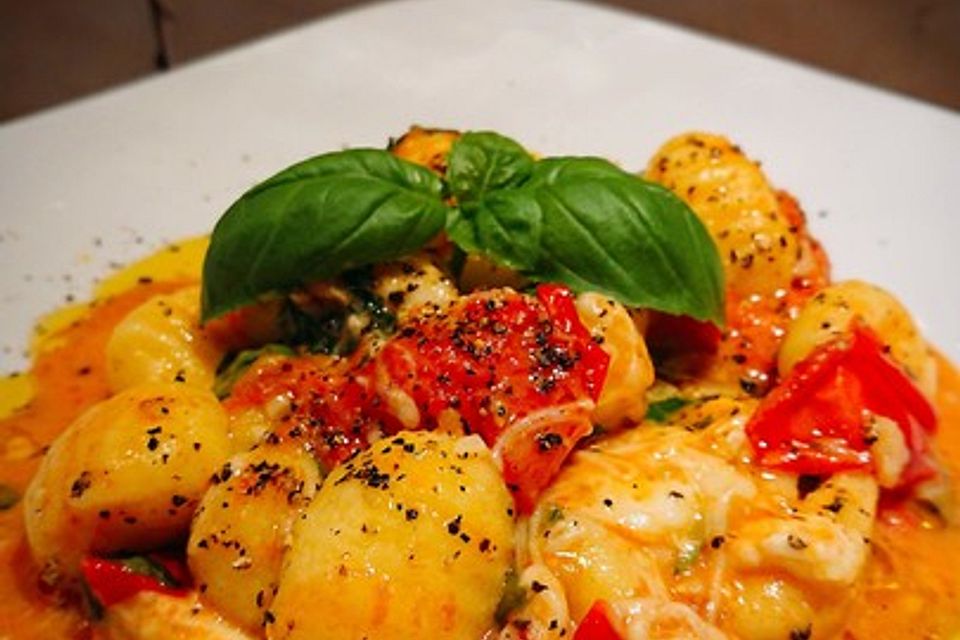 Gnocchi mit Tomaten und Mozzarella