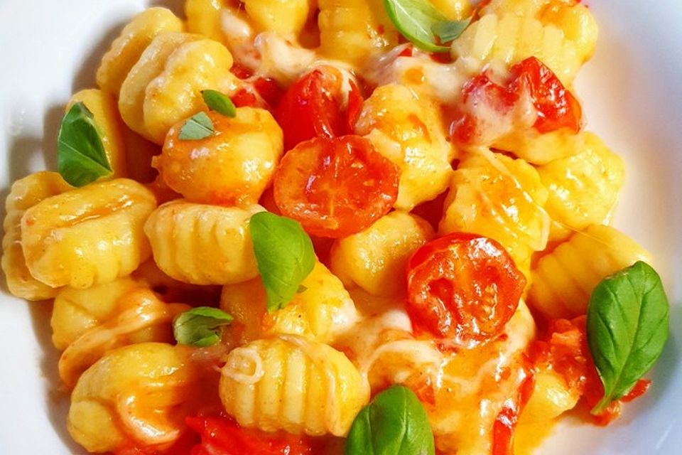 Gnocchi mit Tomaten und Mozzarella