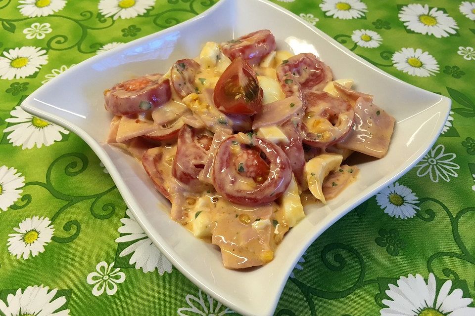 Eier-Schinken-Tomaten Salat Eier-Schinken-Tomaten Salat