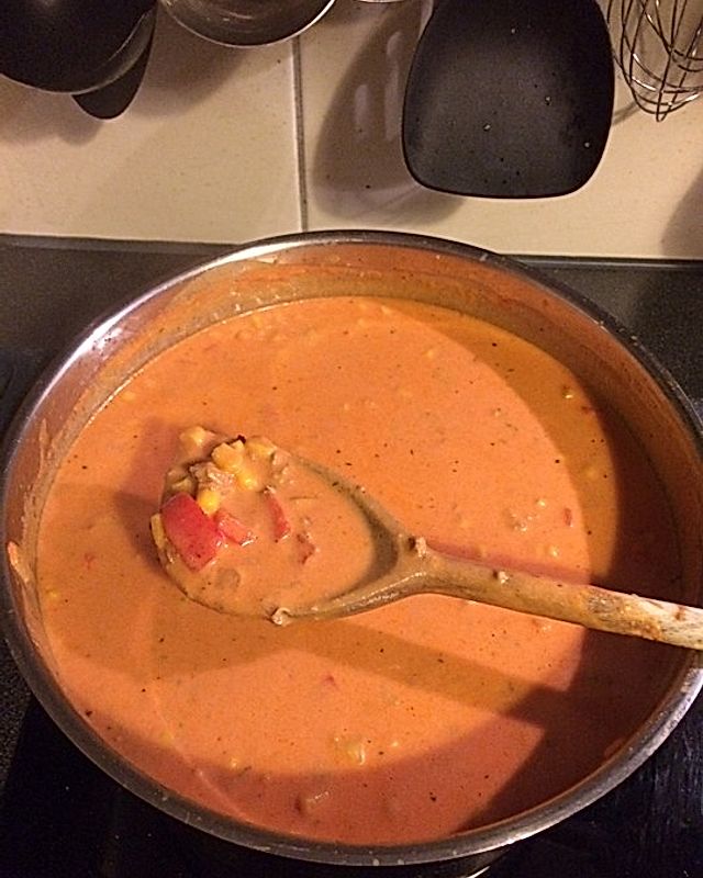 Rote Käsesuppe