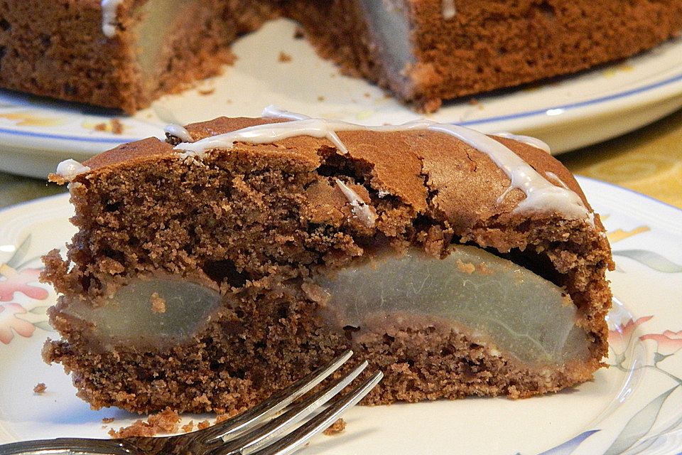 Versunkener Birnenkuchen