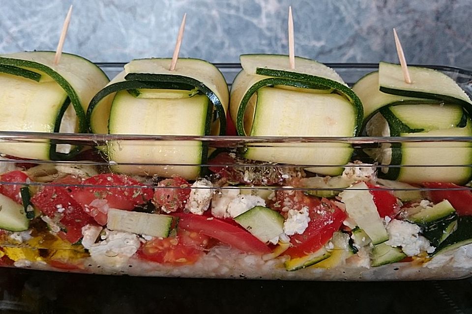 Zucchini-Feta Päckchen