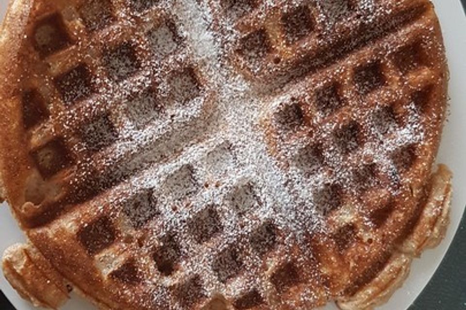 Waffeln mit Vollkornmehl und Haferflocken