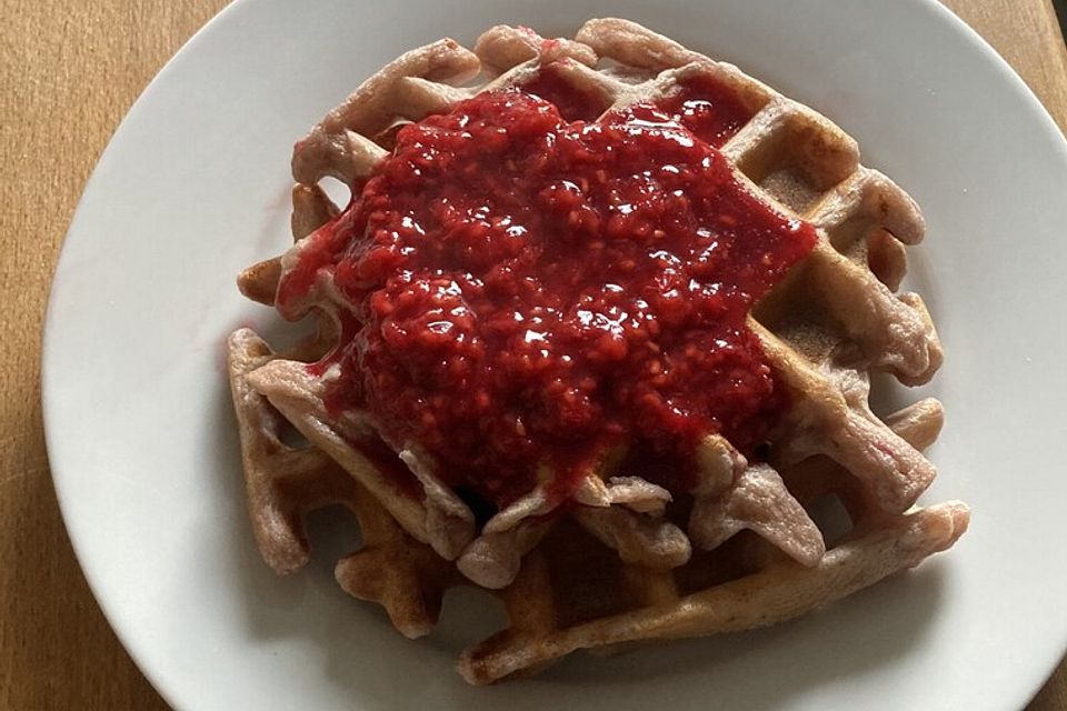 Waffeln mit Vollkornmehl und Haferflocken