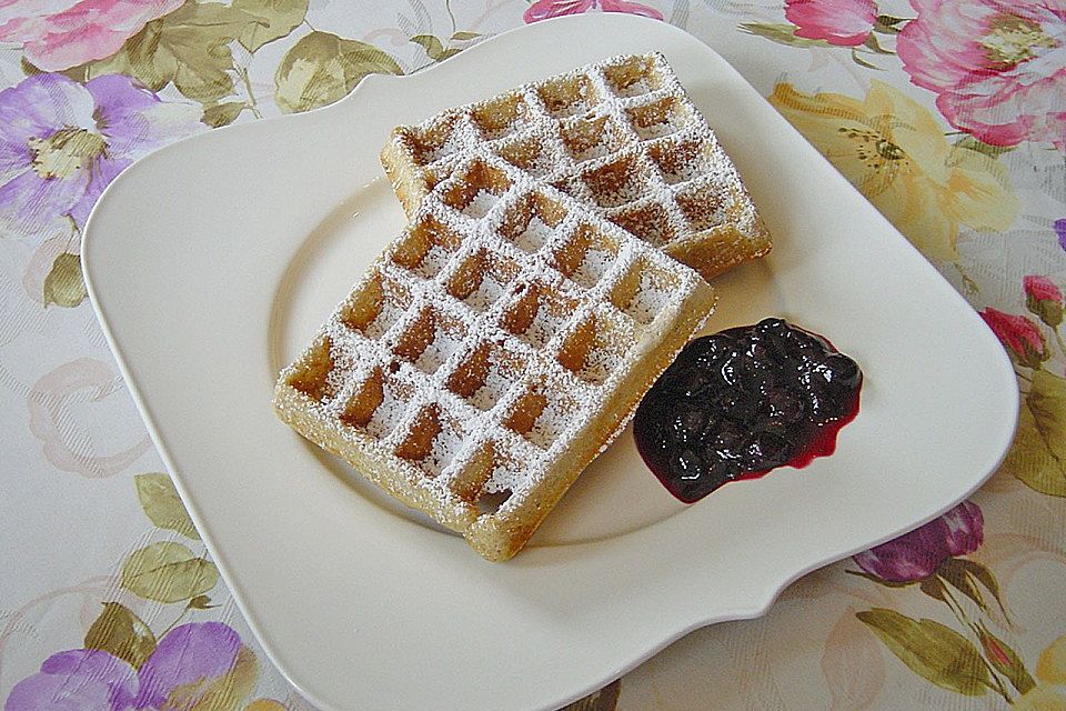 Waffeln mit Vollkornmehl und Haferflocken