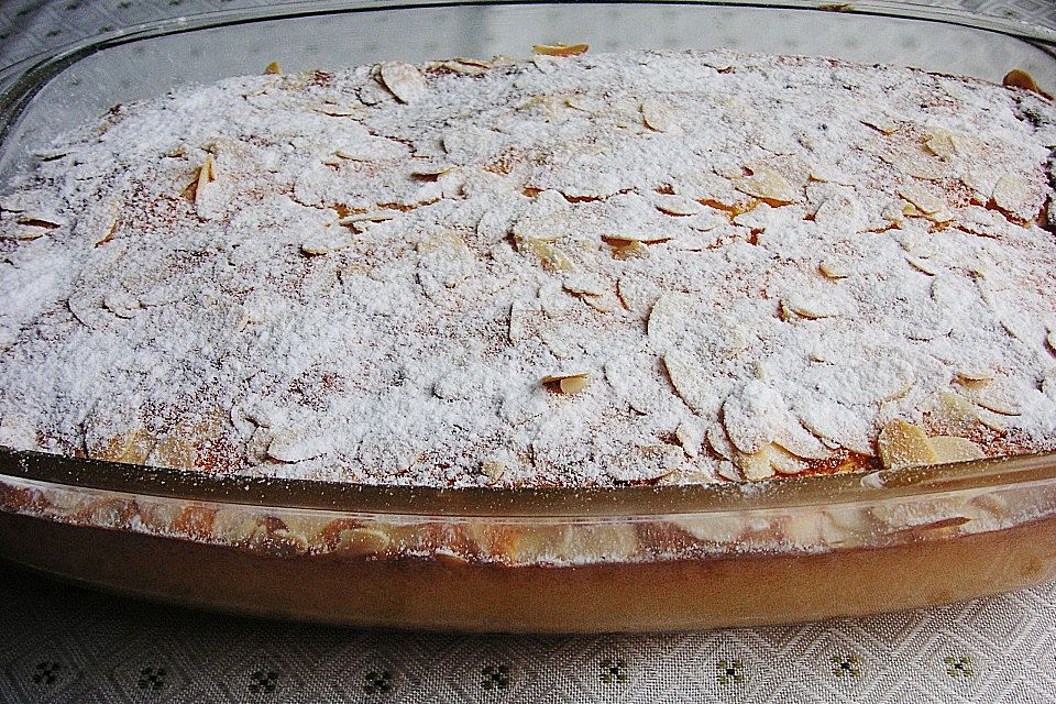 Grießauflauf mit Birnen und Cranberries