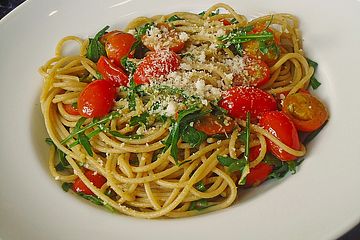 Spaghetti mit Rucola und Pesto von MyxinTM| Chefkoch