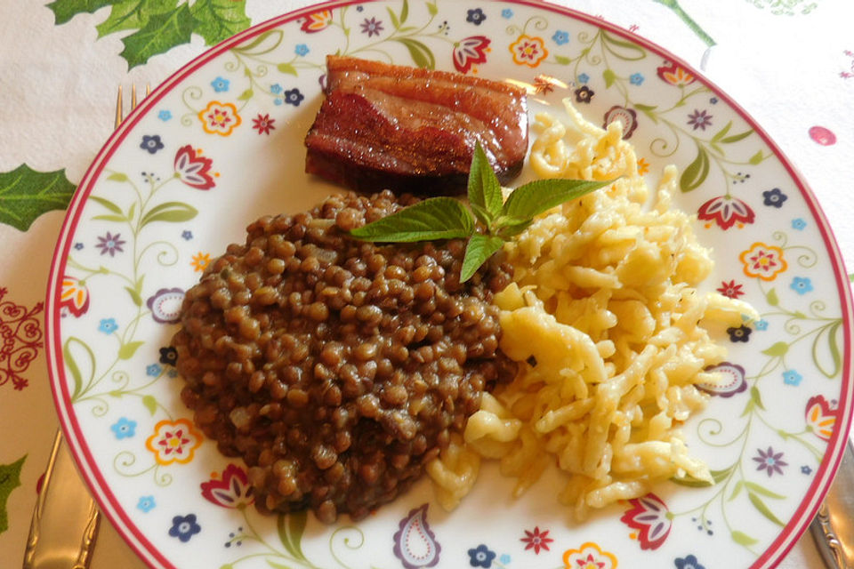 Spätzle mit Linsen