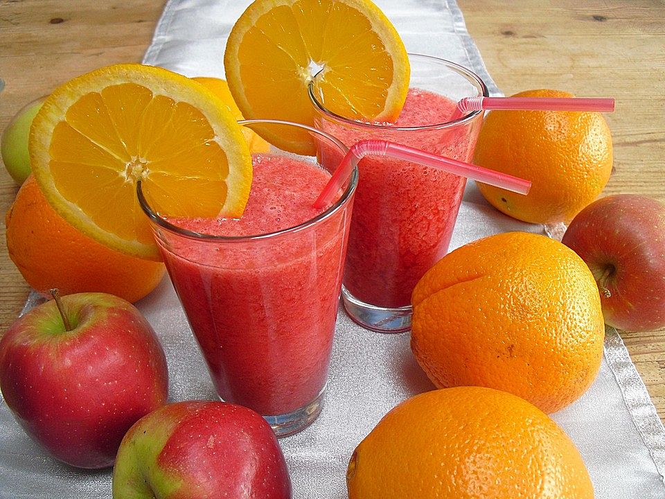 Himbeer-Orangen-Apfel-Smoothie von Schokomaus01| Chefkoch