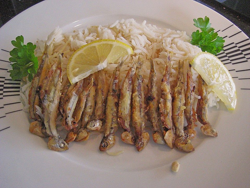 Anchovis mit Reis und Salat von Kochfee_s| Chefkoch