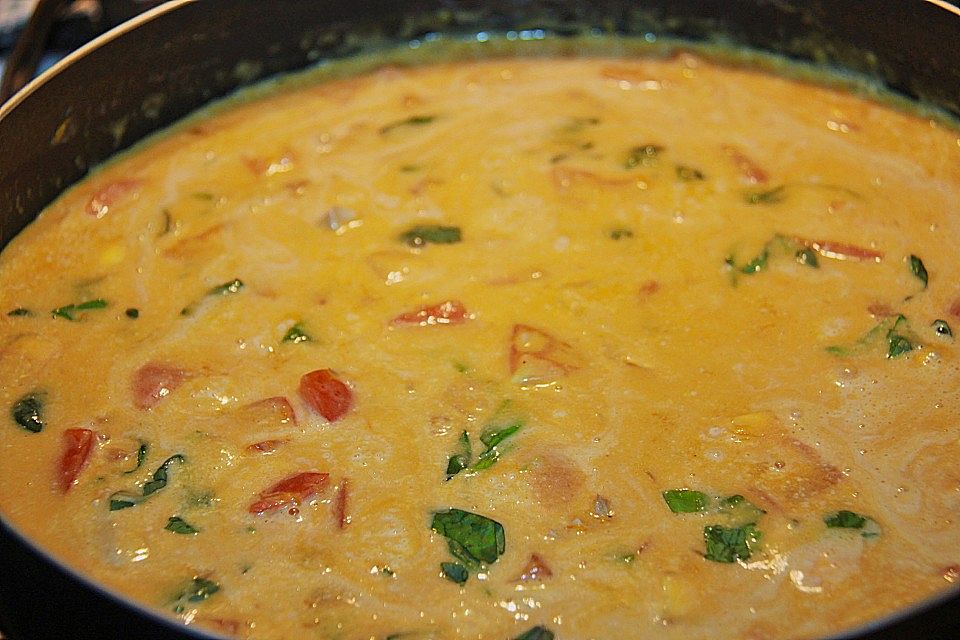 Thai Style Hühner-Kürbis Suppe