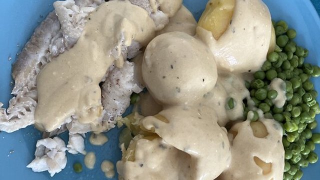 Gedünsteter Schellfisch mit Estragon-Senfsauce von Tickerix