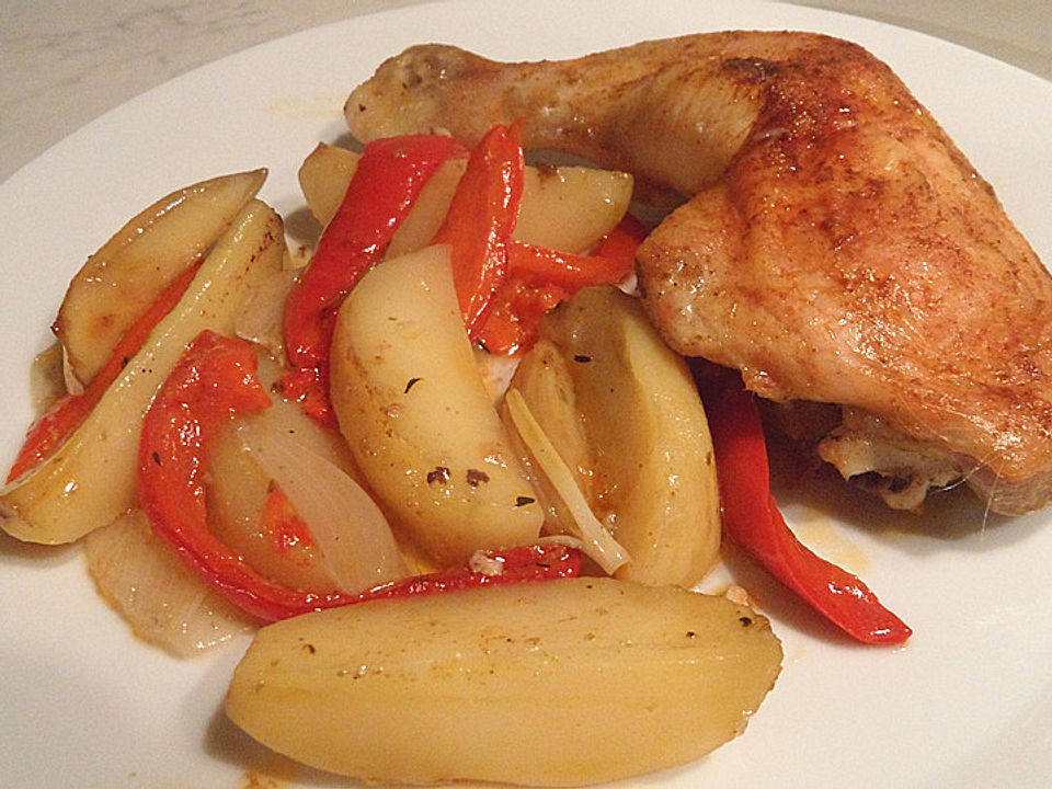 Hähnchen mit Kartoffeln im Ofen von emilia_pl | Chefkoch