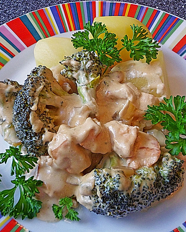 Hähnchenbrust in Brokkoli-Frischkäsesoße