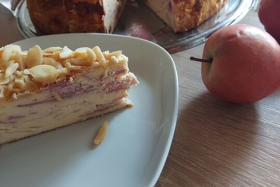 Apfel - Käsetorte OHNE Mehl