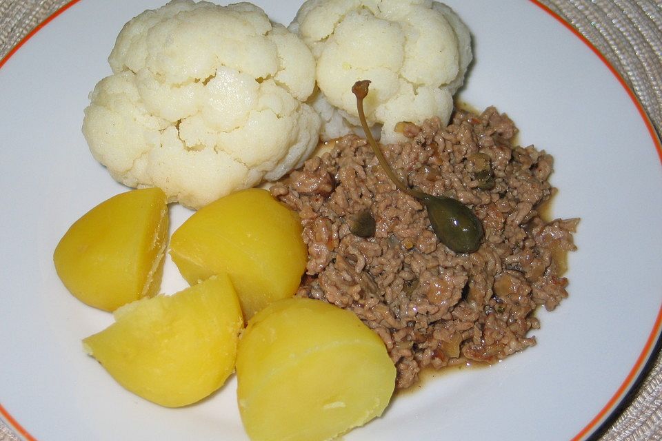 Blumenkohl mit Hackfleischsoße von Sarah