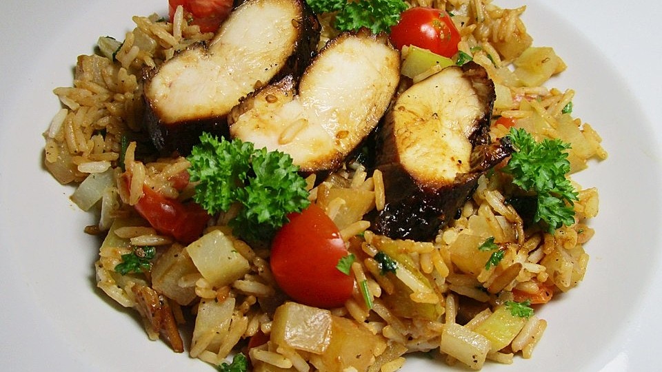 Eikos Sesamhühnchen mit Kohlrabireis und frischen Tomaten von Eik0 ...