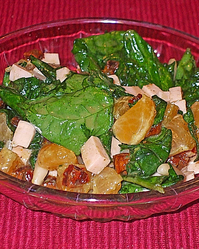 Spinat-Orangen-Putenstreifen-Salat