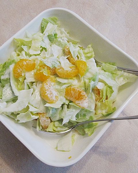 Eisbergsalat mit Mandarinen von Poepie Eisbergsalat mit Mandarinen von Poepie
