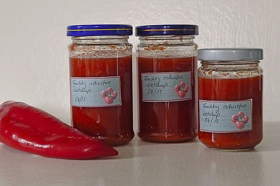 Fruchtig scharfer Tomatenketchup