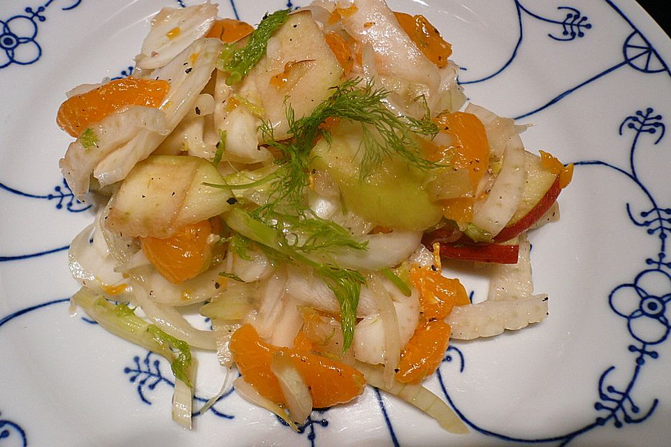 Fenchelsalat mit Apfel und Mandarine