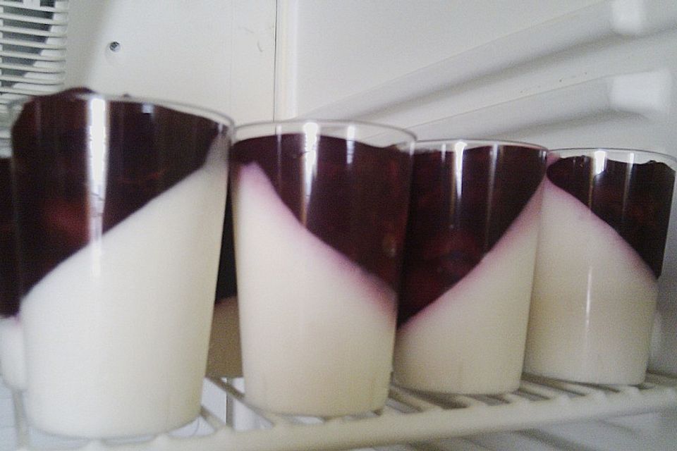 Buttermilchcreme mit roter Grütze