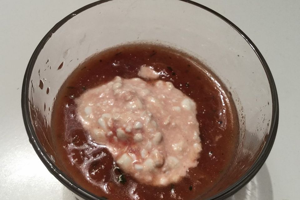 Gazpacho von der gegrillten Paprika