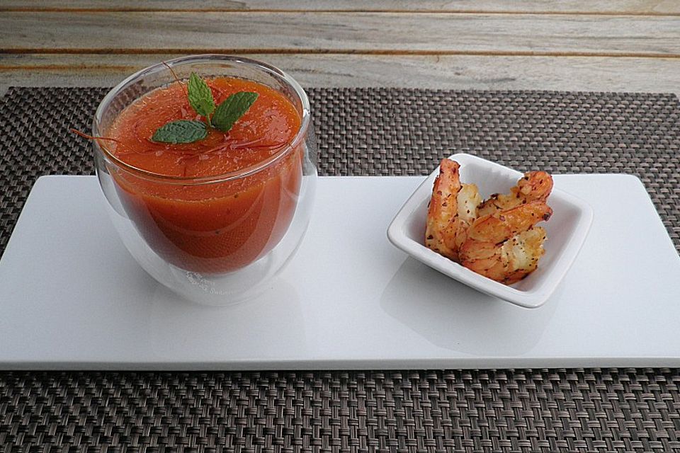 Gazpacho von der gegrillten Paprika