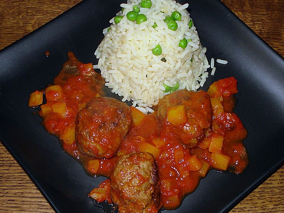 Hackklößchen in Paprikasauce mit Risi-Bisi von Lollipop | Chefkoch